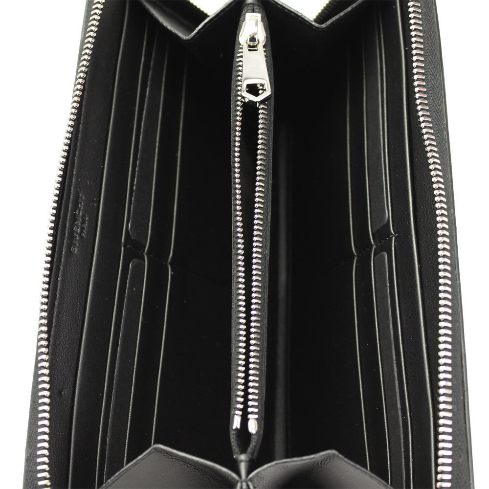 Givenchy Long Wallet Patch Black Zip Leather - image 3
